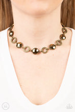 Load image into Gallery viewer, Rhinestone Rollout - Brass - Paparazzi