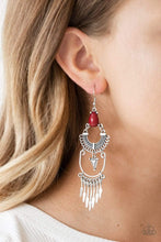 Load image into Gallery viewer, Progressively Pioneer - Red - Paparazzi Earrings