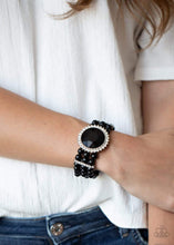 Load image into Gallery viewer, Speechless Sparkle - Black - Paparazzi Bracelet