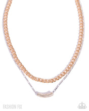 Load image into Gallery viewer, What's Wrong With Being Confident? Layered Gold &amp;Silver Chain Necklace Set with Crystal Bar Pendant