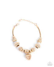 Load image into Gallery viewer, Pensive Polish - Heart Charmed Bracelet