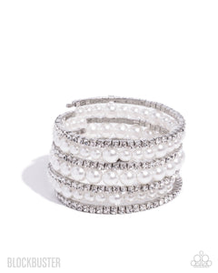 Finalized Flair - Pearl & Rhinestone - Wrap Bracelet