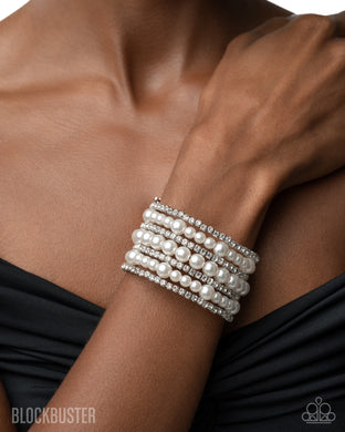 Finalized Flair - Pearl & Rhinestone - Wrap Bracelet