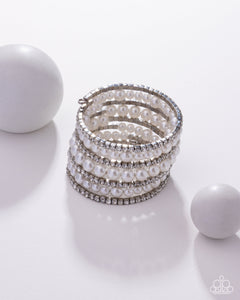 Finalized Flair - Pearl & Rhinestone - Wrap Bracelet