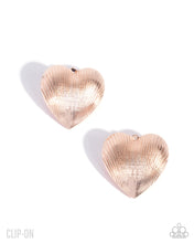 Load image into Gallery viewer, Eternal Sweetheart - Rose Gold Heart Clip On Earrings