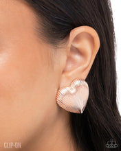 Load image into Gallery viewer, Eternal Sweetheart - Rose Gold Heart Clip On Earrings