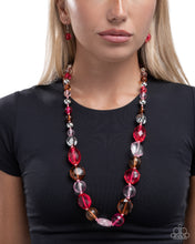 Load image into Gallery viewer, Smooth Shape - Winterberry, Baby Pink, Brown Necklace