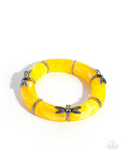 Load image into Gallery viewer, Delicate Dragonfly - Sunny Glow Dragonfly Yellow Bangle Bracelet
