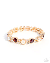 Load image into Gallery viewer, Memorable Muse - Pearl and Tea Gem Bracelet