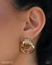 Load image into Gallery viewer, Established Enchantment - Gold Interlocking Circle Statement Earrings