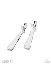 Load image into Gallery viewer, Coastal Craft - Hammered Silver Statement Drop Earrings | Modern Abstract Dangle Earrings