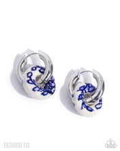 Load image into Gallery viewer, Comfortable Cruise - Blue &amp; White Porcelain Hoop Earrings