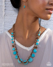 Load image into Gallery viewer, Playful Progression - Turquoise Beaded Chain Necklace Set