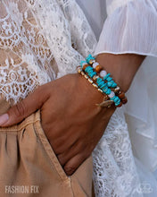 Load image into Gallery viewer, Spirited Sequence - Turquoise Beaded Bracelet Set | Boho Stackable Charm Bracelets
