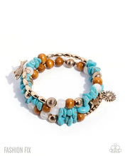 Load image into Gallery viewer, Spirited Sequence - Turquoise Beaded Bracelet Set | Boho Stackable Charm Bracelets