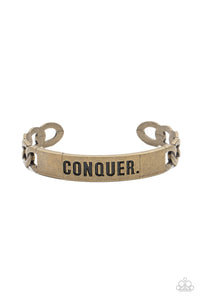 Conquer Your Fears - Brass - Paparazzi - Dtye Embellishing Boutique