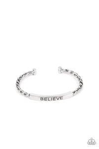 Keep Calm and Believe - Silver - Paparazzi - Dtye Embellishing Boutique