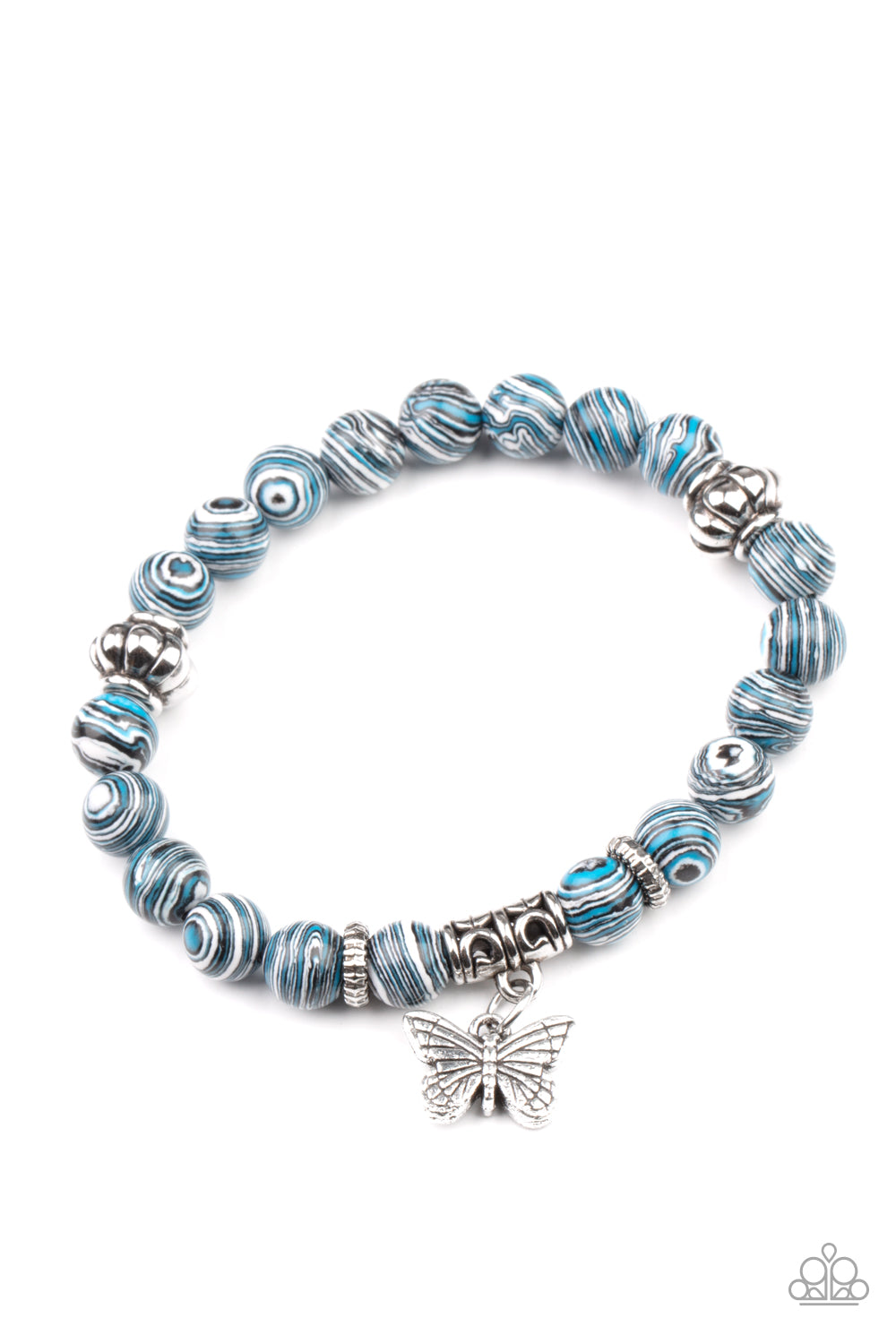 Butterfly Wishes - Blue - Paparazzi - Dtye Embellishing Boutique