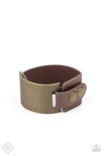 Studded Synchronism - Brass - Paparazzi - Dtye Embellishing Boutique