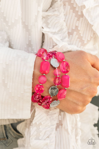 Oceanside Bliss - Pink - Paparazzi - Dtye Embellishing Boutique