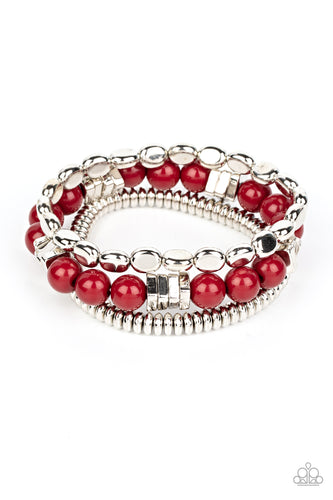 Tour de Tourist - Red - Paparazzi - Dtye Embellishing Boutique