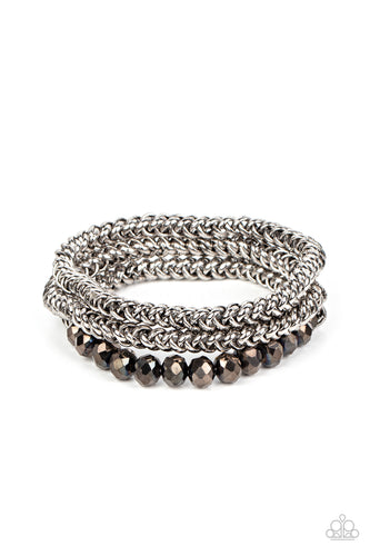 Gutsy and Glitzy - Silver - Paparazzi - Dtye Embellishing Boutique