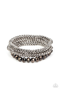 Gutsy and Glitzy - Silver - Paparazzi - Dtye Embellishing Boutique