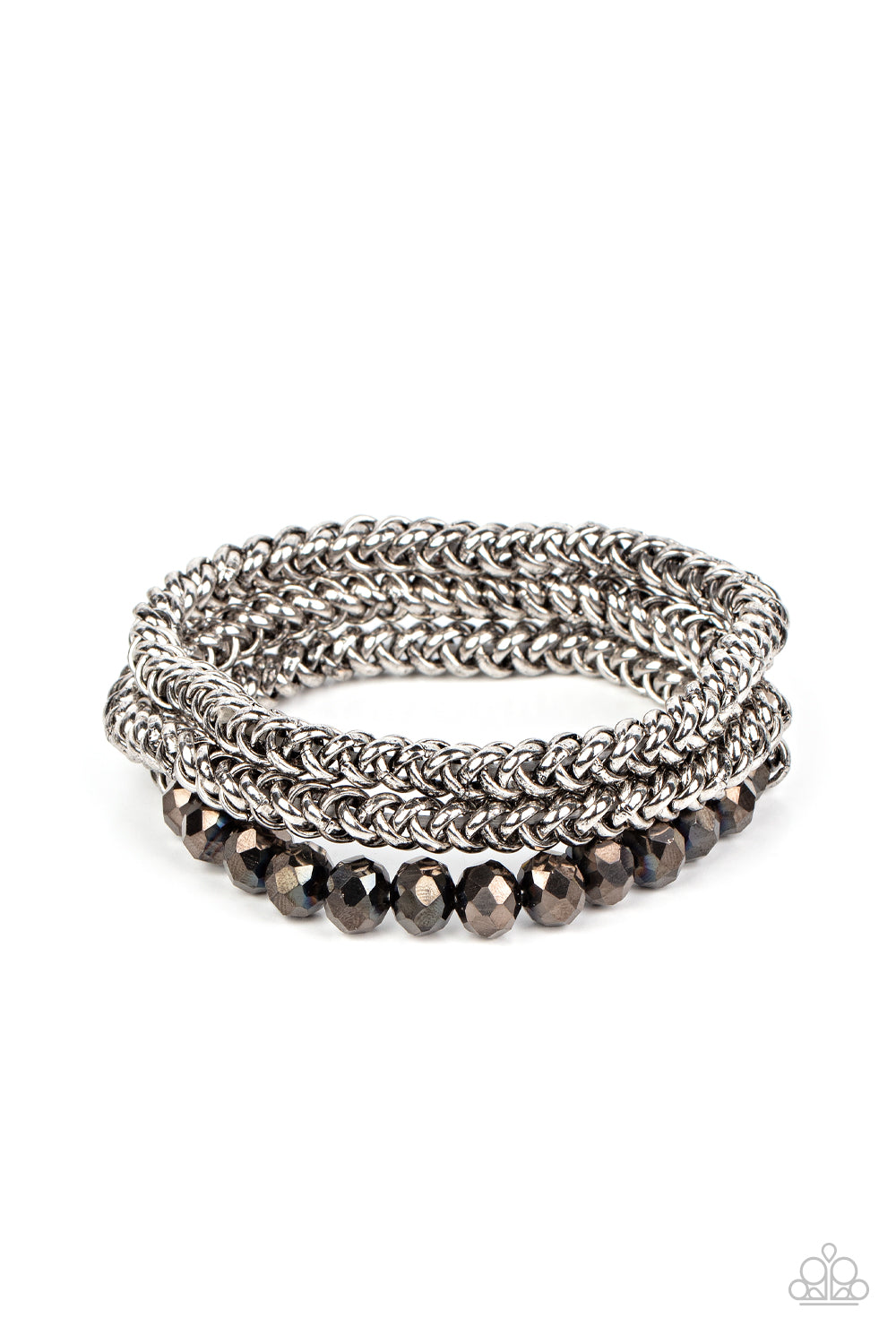 Gutsy and Glitzy - Silver - Paparazzi - Dtye Embellishing Boutique