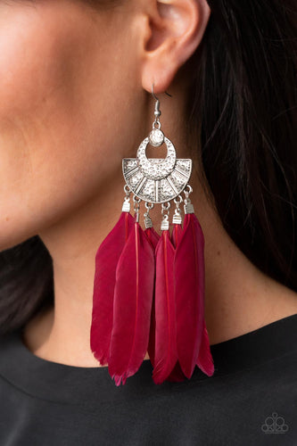 Plume Paradise - Red - Paparazzi - Dtye Embellishing Boutique
