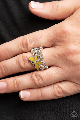 All FLUTTERED Up - Yellow - Paparazzi