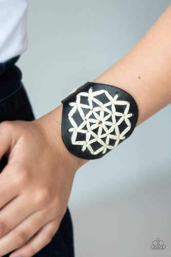 A Cross-Stitch In Time - Black Jewelry