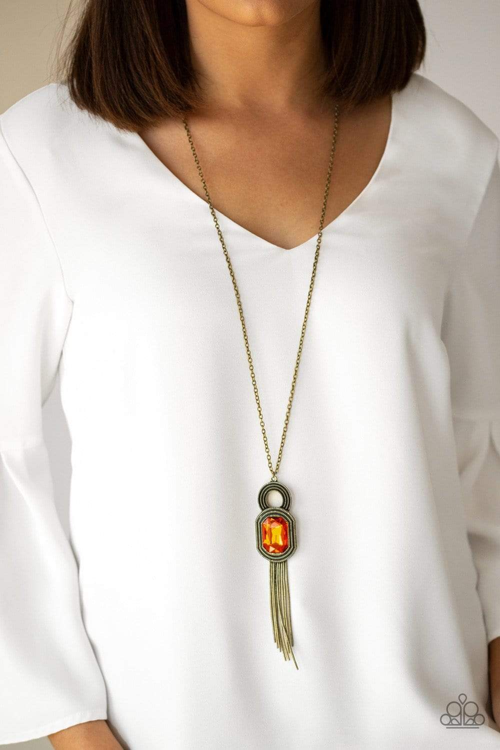 A Good TALISMAN Is Hard To Find - Orange - Paparazzi Necklace