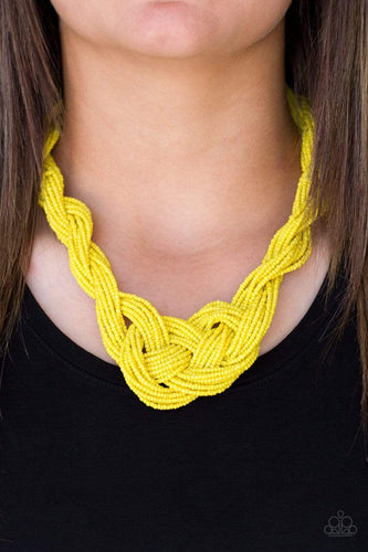 A Standing Ovation - Yellow - Paparazzi Necklace