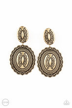 Load image into Gallery viewer, Ageless Artifact - Brass - Paparazzi Earrings
