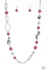 All About Me - Red - Paparazzi Necklace