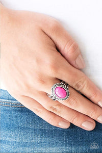 All The Worlds A STAGECOACH - Pink - Paparazzi Ring