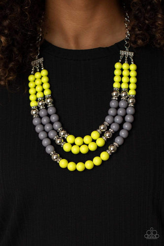 BEAD Your Own Drum - Yellow - Paparazzi Necklace
