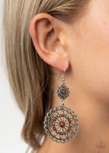 Load image into Gallery viewer, Beaded Brilliance - Red Earrings