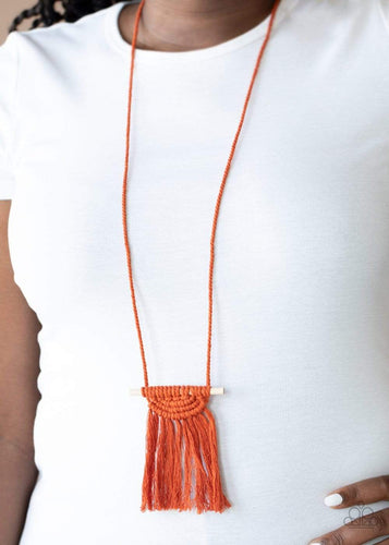 Between You and MACRAME - Orange - Paparazzi Jewelry