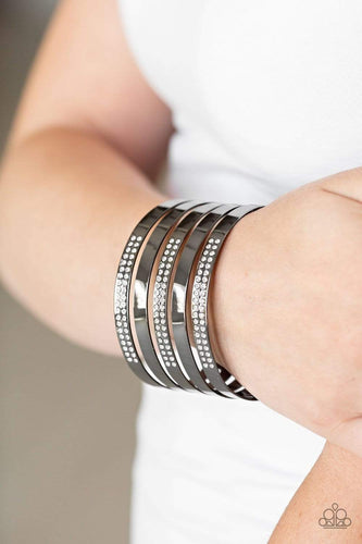 Big Time Shine - black - Paparazzi Bracelet