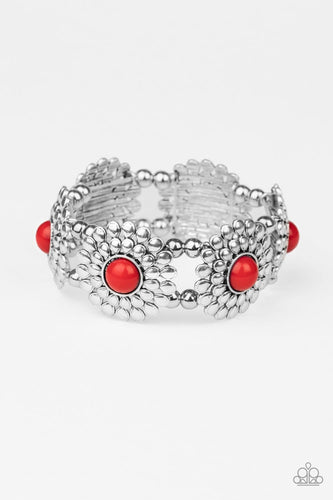 Bountiful Blossoms - Red - Paparazzi Bracelets