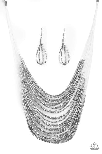 Catwalk Bling - Silver - Paparazzi Necklace