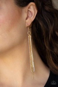 Center Stage Status - Gold- Paparazzi Earrings