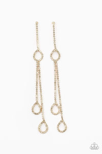 Chance of REIGN - Gold - Paparazzi Earrings