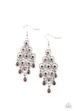 Load image into Gallery viewer, Chandelier Cameo - Red - Paparazzi Earrings