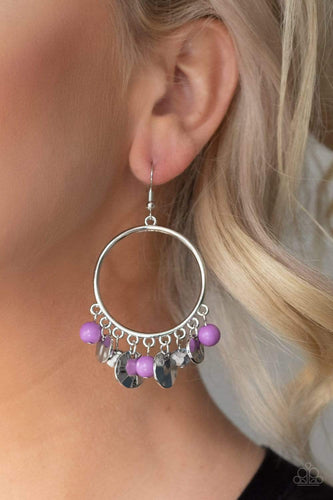 Chroma Chimes - Purple - Paparazzi Earrings