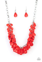 Load image into Gallery viewer, Colorfully Clustered - Red - Paparazzi Necklace