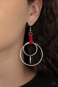 (Coming Soon) Fearless Fusion - Red - Paparazzi Earrings