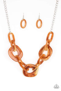 Courageously Chromatic - Brown Necklace