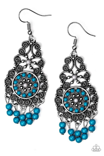 Courageously Congo - Blue - Paparazzi Earrings